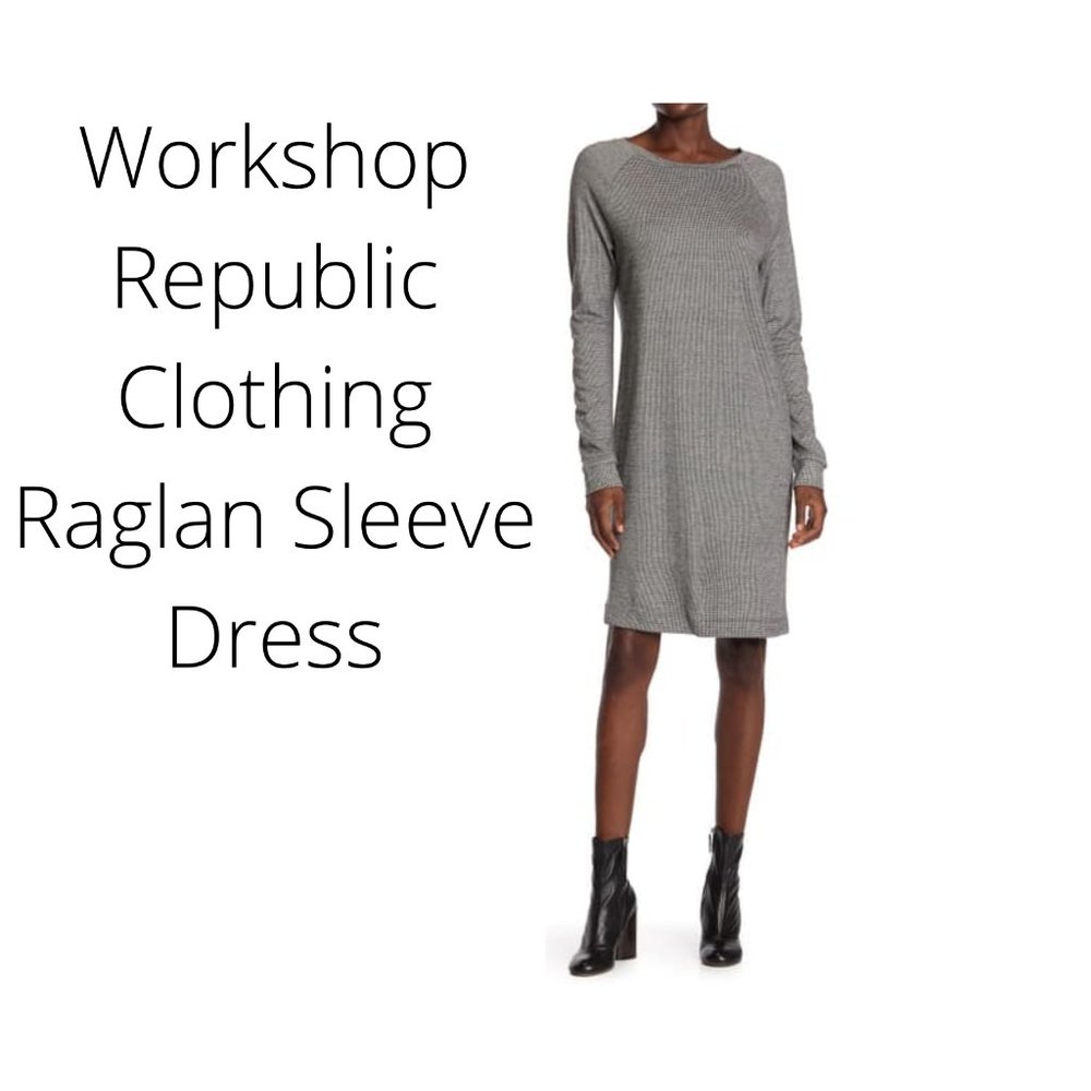 Workshop Republic Clothing Raglan Sleeve Dress  L